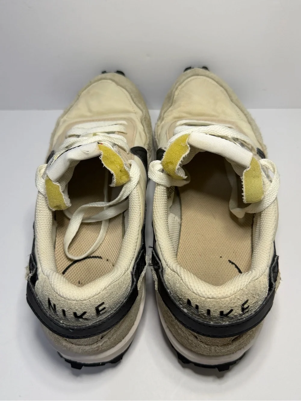 Nike Waffle Debut Cream & Black Women's Athletic Sneakers
